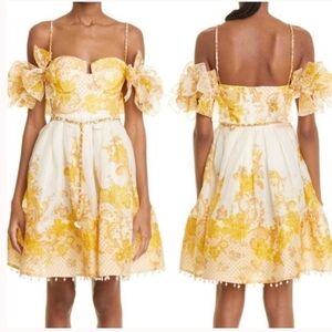 Zimmermann Postcard Bow Sleeve Dress